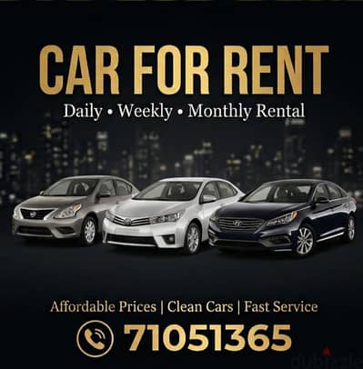 car for rent one month 110
