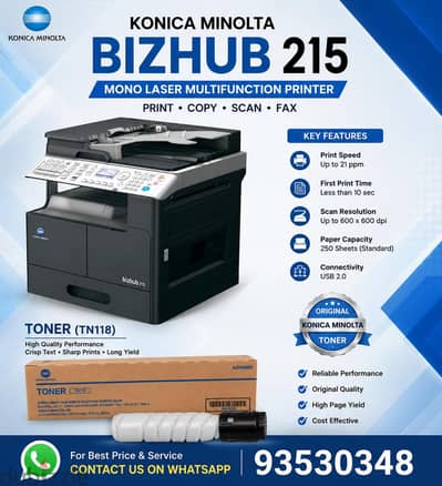 Quality toner of Konica minolta with free machine cheakup