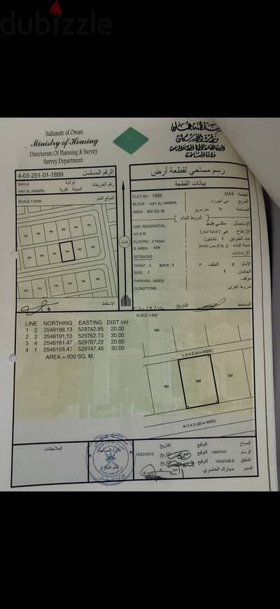 أرضين شبك في بهلاء حي الحوراء للبيع