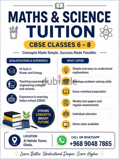 Maths and Science tuition