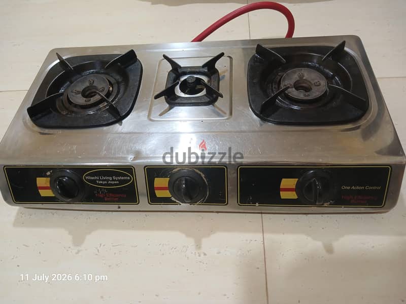 Gas stove with 3 burner 1