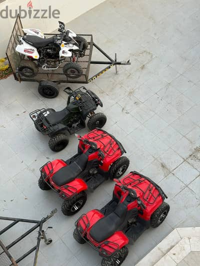 4 Quad Bikes for sale