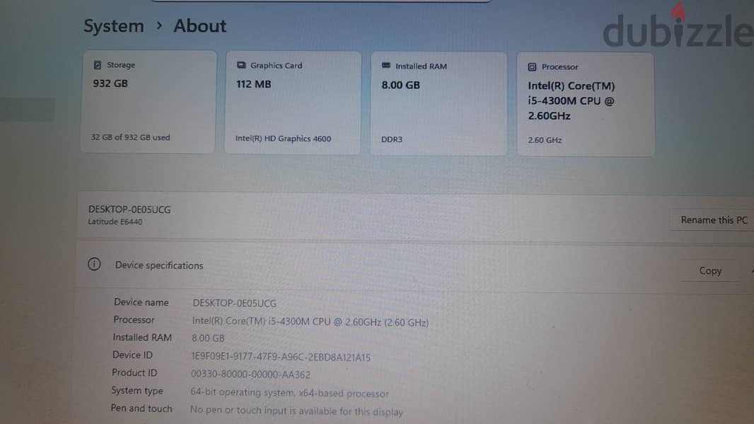 Dell laptop 6440 4