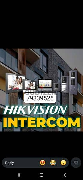 Hikvision intercom system access control and CCTV camera install i am