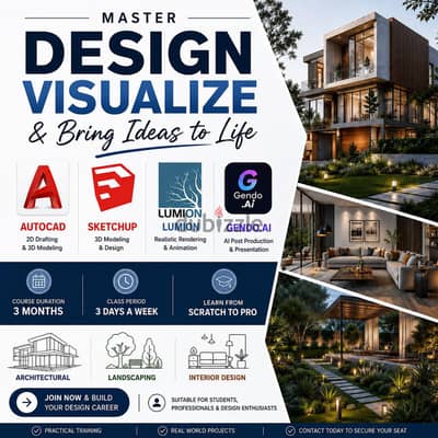 Architect, Landscaping and Interior design