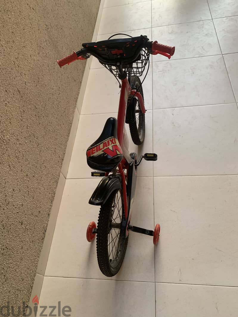 Kids bicycle- Weilaixi-  with training wheels and basket side rollers 2