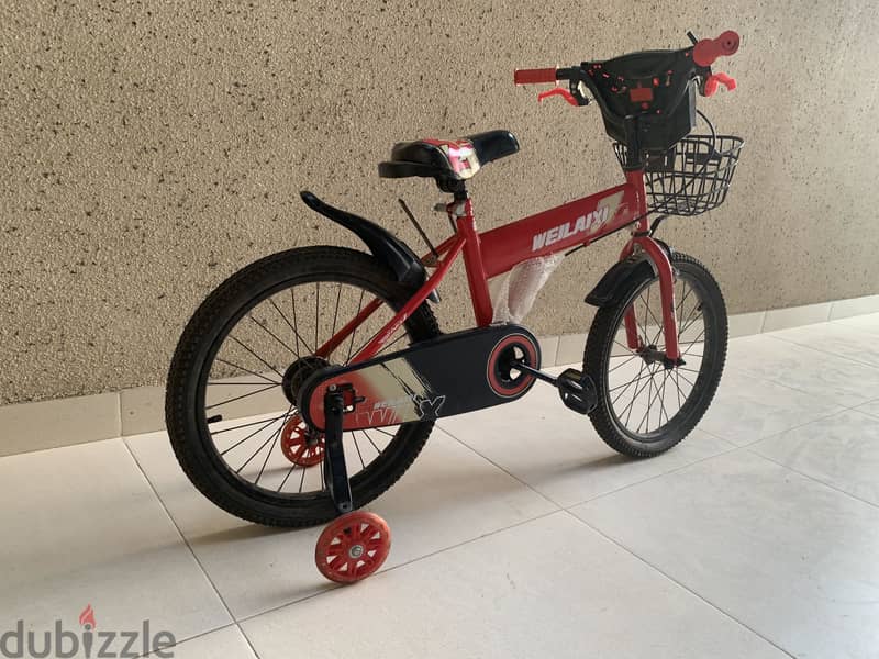 Kids bicycle- Weilaixi-  with training wheels and basket side rollers 4