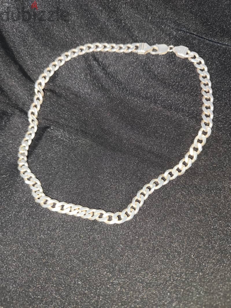Men Silver Cuban Chain 1