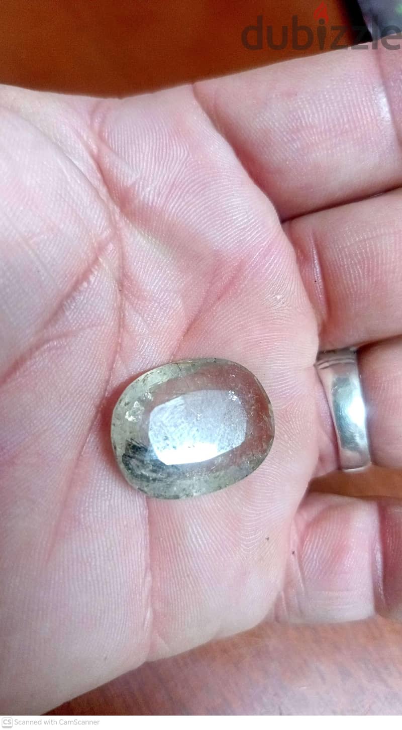Natural Irani Moye Najaf Cabochon Stone – Genuine Black Rutile Quartz 1