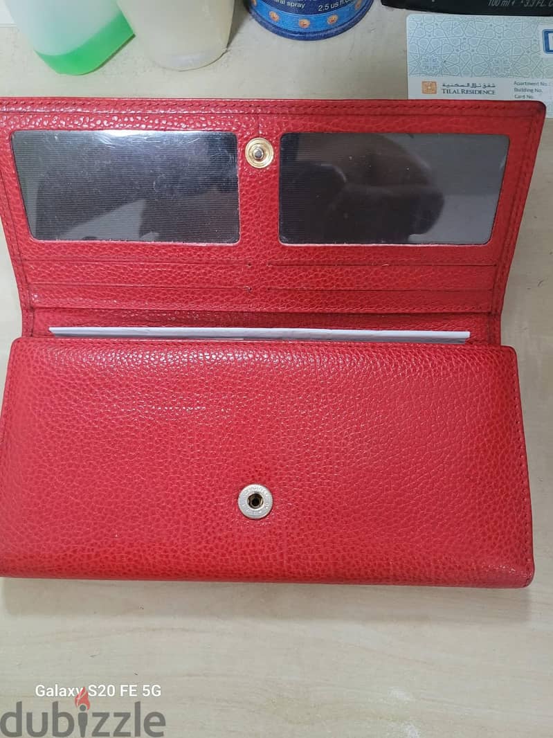 For Sale Carolina herrera red  leather purse 2