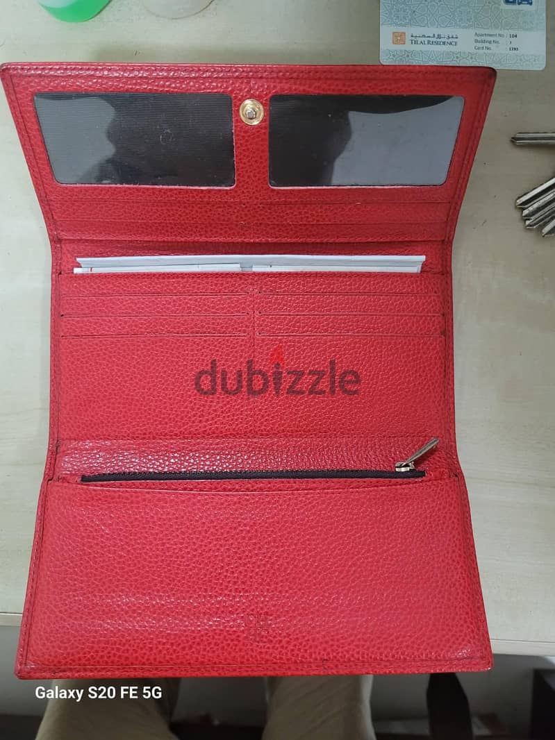 For Sale Carolina herrera red  leather purse 3