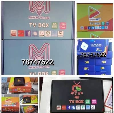 new WiFi android TV box all international live TV channel one year