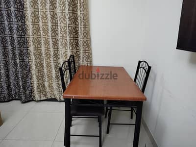 Dining Table with 3 chairs+Tea Poy free- 25 OMR