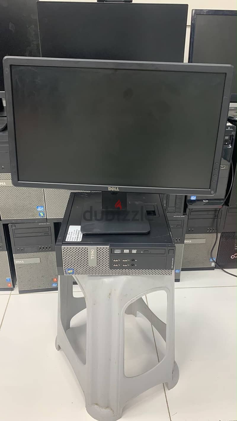 Dell core i7 pc with 20 inch monitor ram 8 gb ssd 120 gb Hdd 500 gb 1