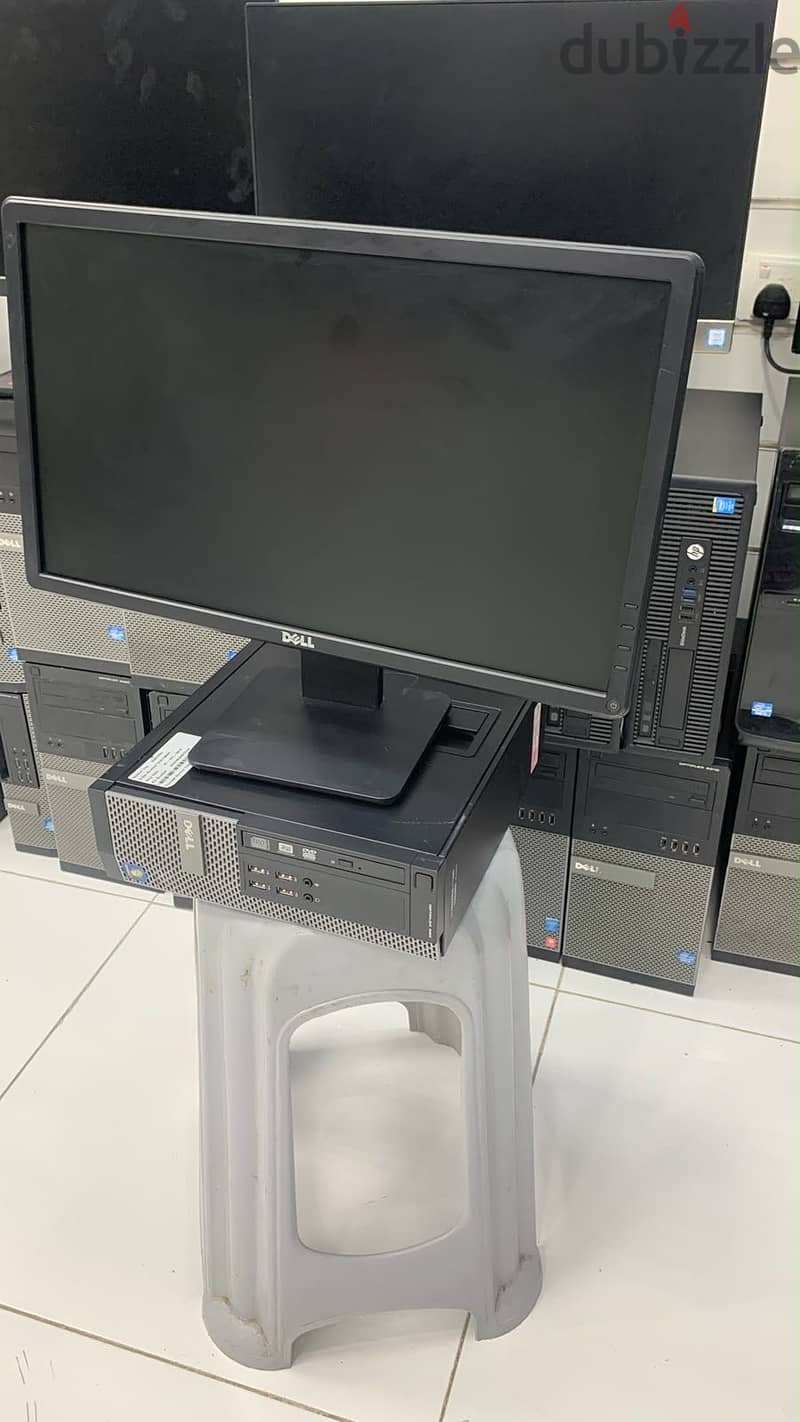 Dell core i7 pc with 20 inch monitor ram 8 gb ssd 120 gb Hdd 500 gb 3