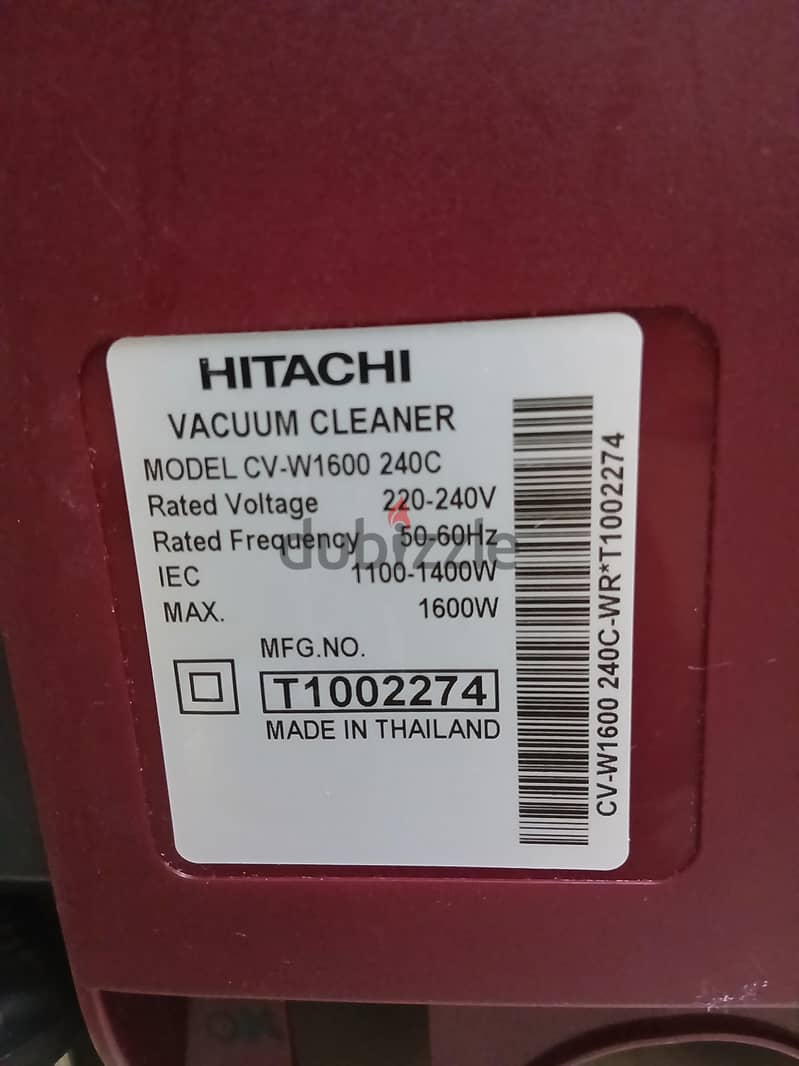 Hitachi, vacume cleaner,1600W 4