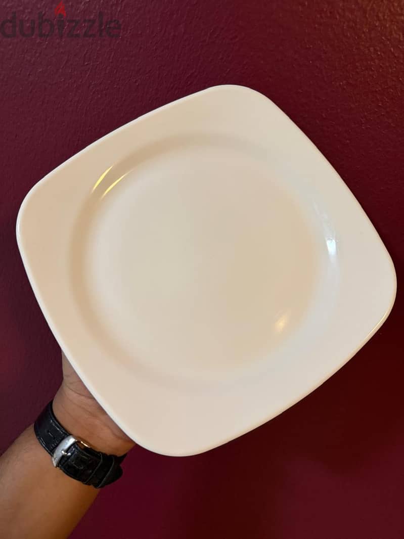 12 pieces white melamine plates 3