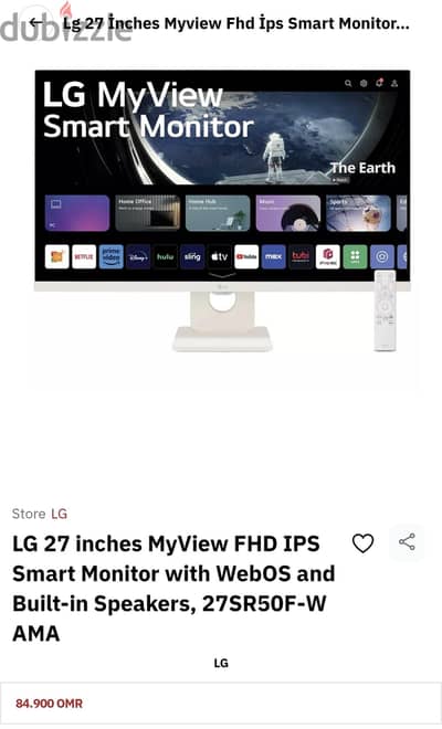 LG 27 inch Full HD Smart Monitor IPS display same like New for sale