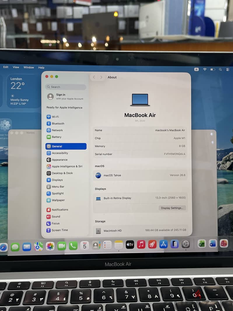 Apple Mackbook Air 2337 M1 Chip Ram 8GB SSD 256GB Screen 13.3” 4