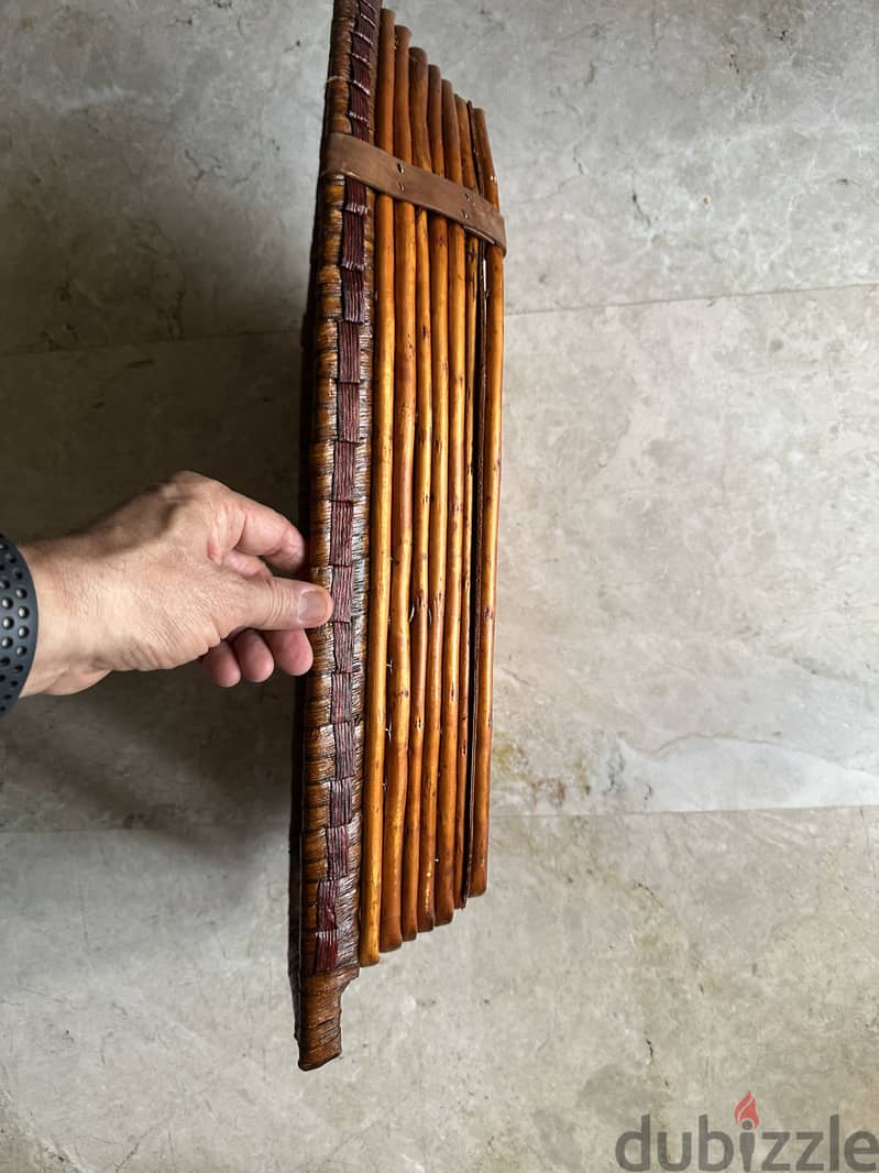 Bamboo’s cane Decorative basket ship shaped 3