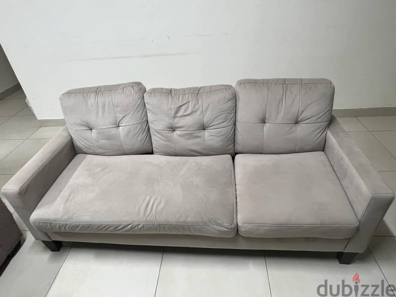 sofa from pan 3 seats with a stool which converts into a one side bed 3