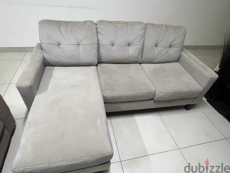 sofa from pan 3 seats with a stool which converts into a one side bed 5