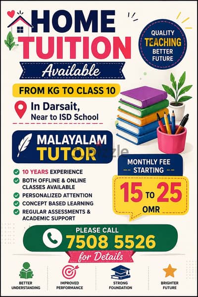 Home Tuition available in darsait near to ISD