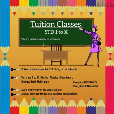 Tution  kg to 8th ( maths special tution)