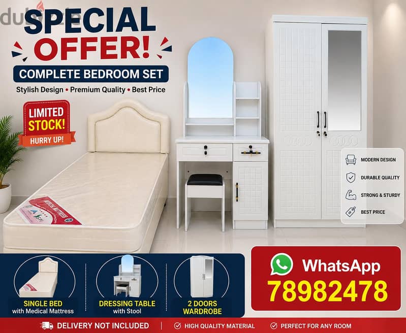 New Single Bedroom Set Available. 1