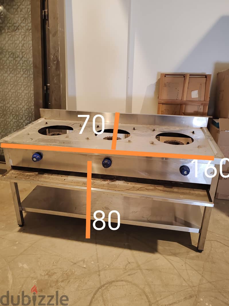 commercial 3-burner stainless steel gas stove 1