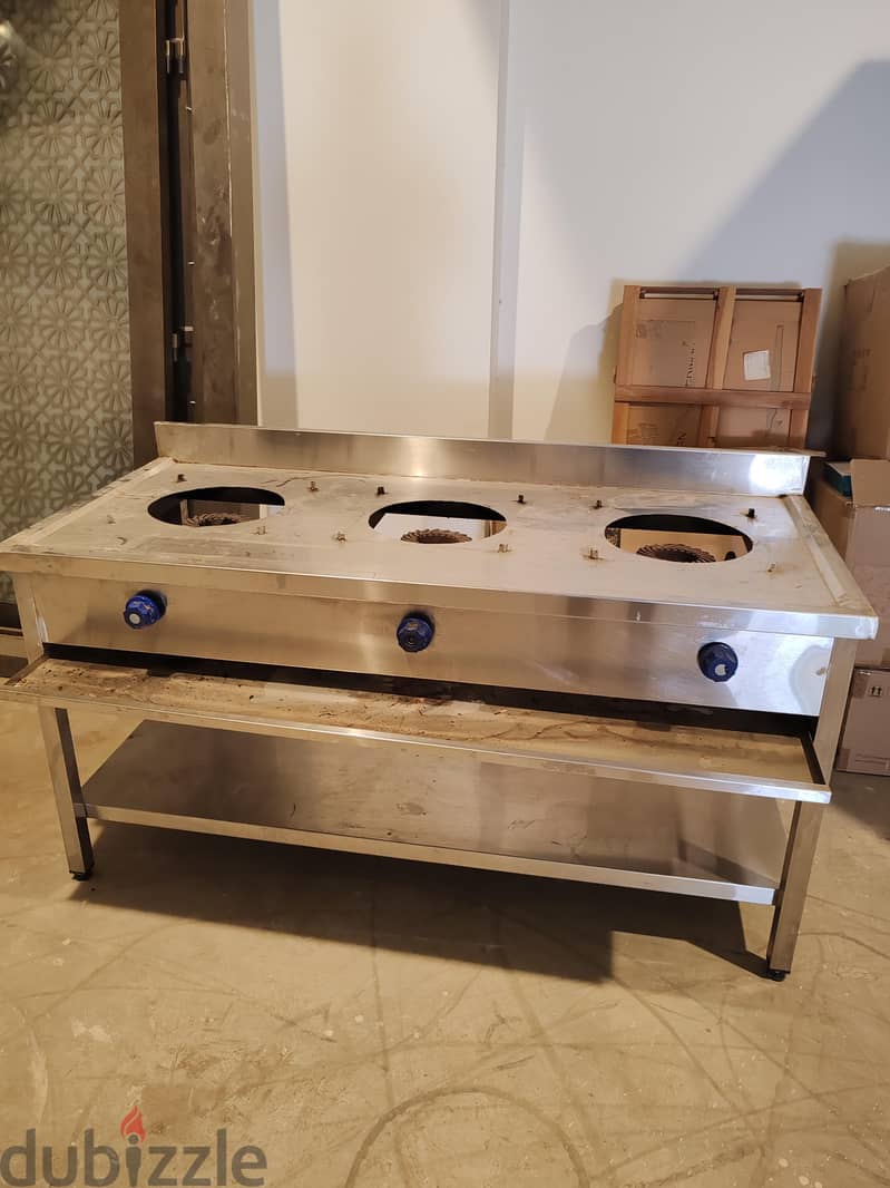 commercial 3-burner stainless steel gas stove 4