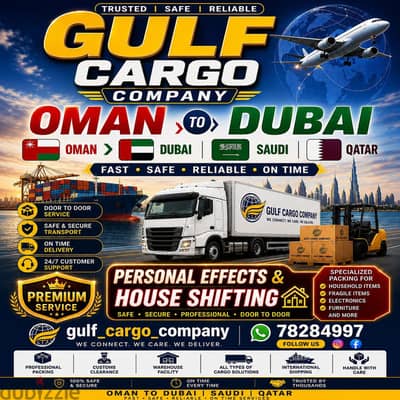 Cargo Company Muscat to Dubai Abudhabi Qater India Door To Door