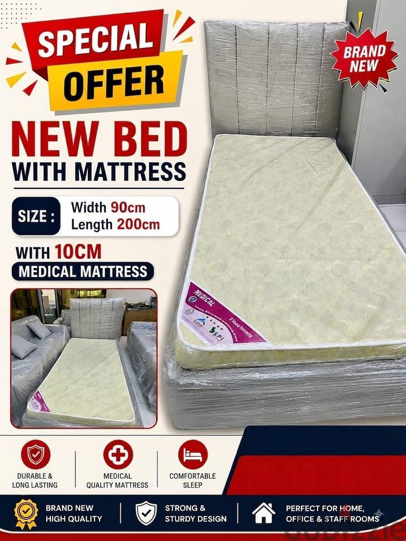New single bed with mattress avaliable 2