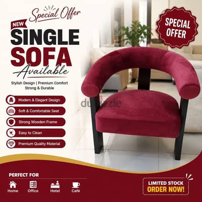 single sofa available 2 pieces 70 rial