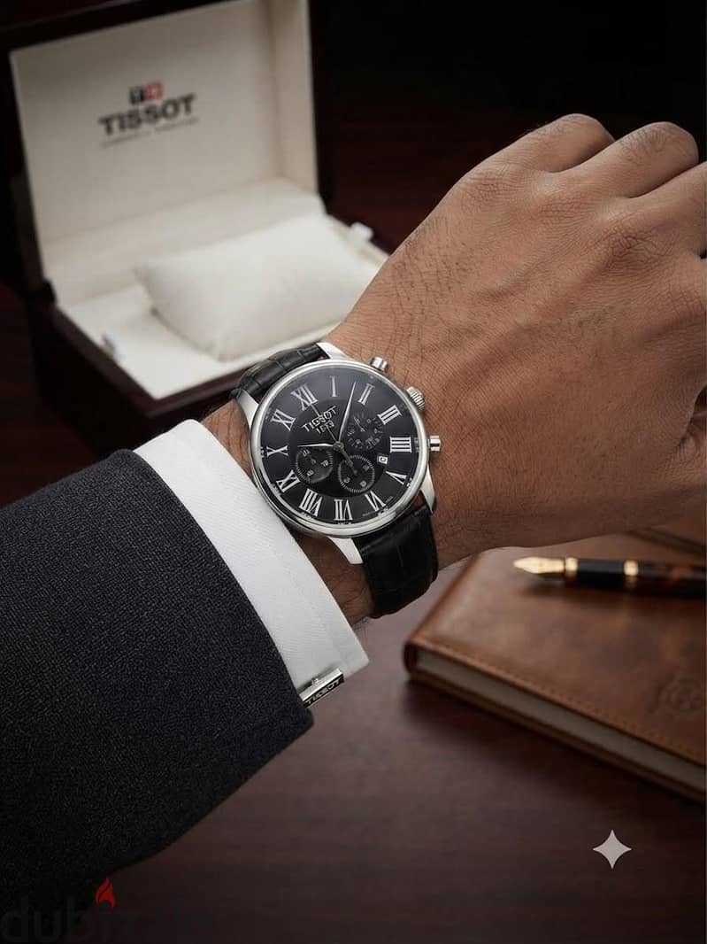 Tissot Leather Chrono working premium copy  watch 4