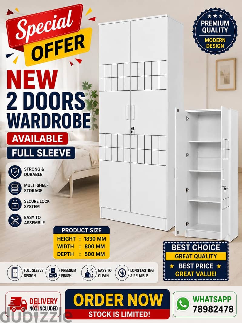 special Offer  New 2 doors wardrobe available 1