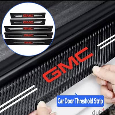 Carbon fiber door foot sticker for GMC
