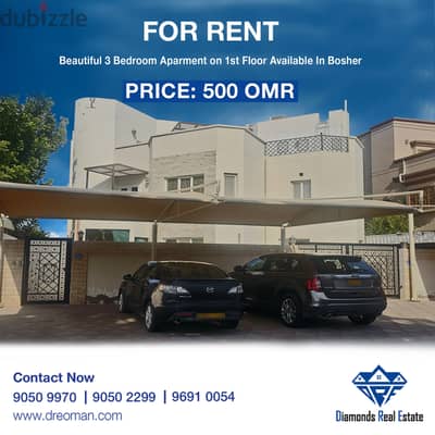 Beautiful 3 Bedroom Apartment on 1st Floor For Rent In Bosher