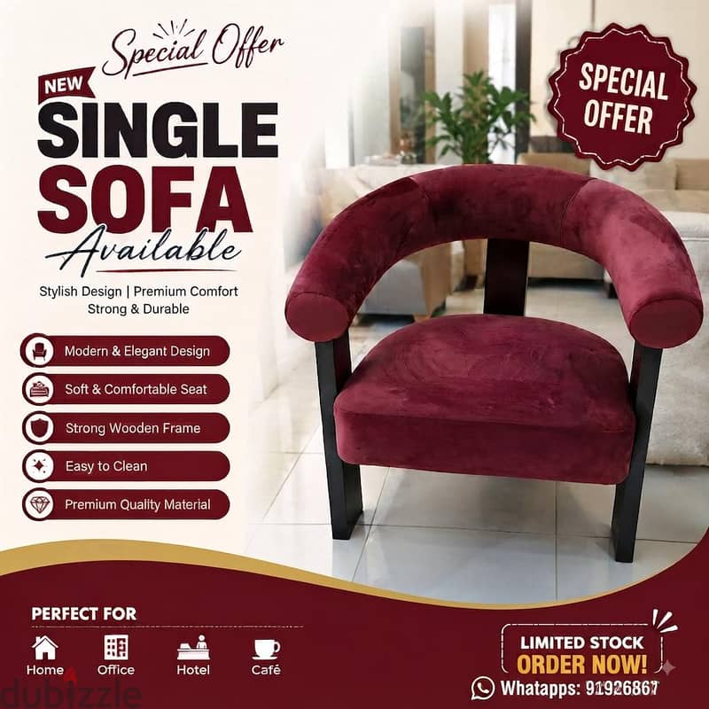special Offer New single sofa available 1