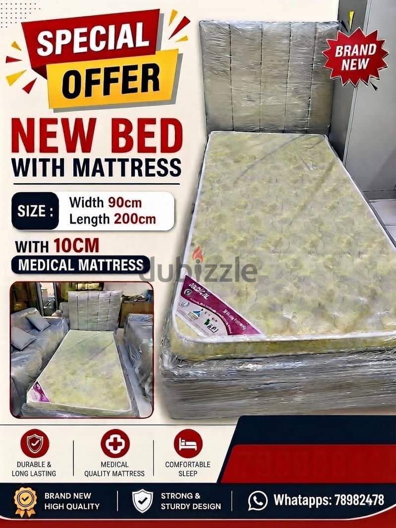 single Bed with mattress avaliable 1