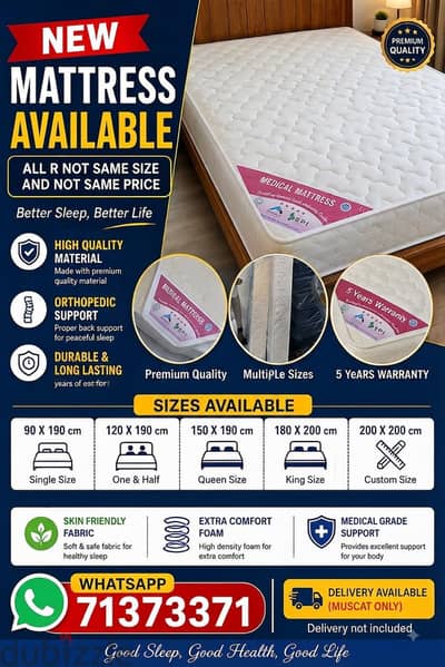 New mattress avaliable. please check deltis