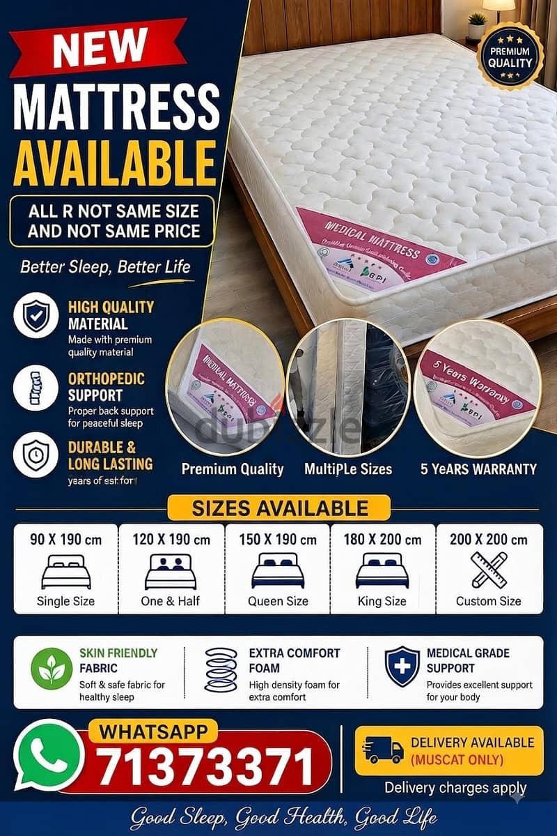 New mattress avaliable. please check deltis 1