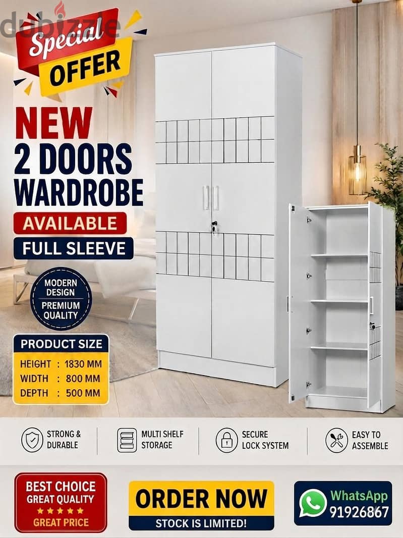 New wardrobe available. all r not same size and not same price 1