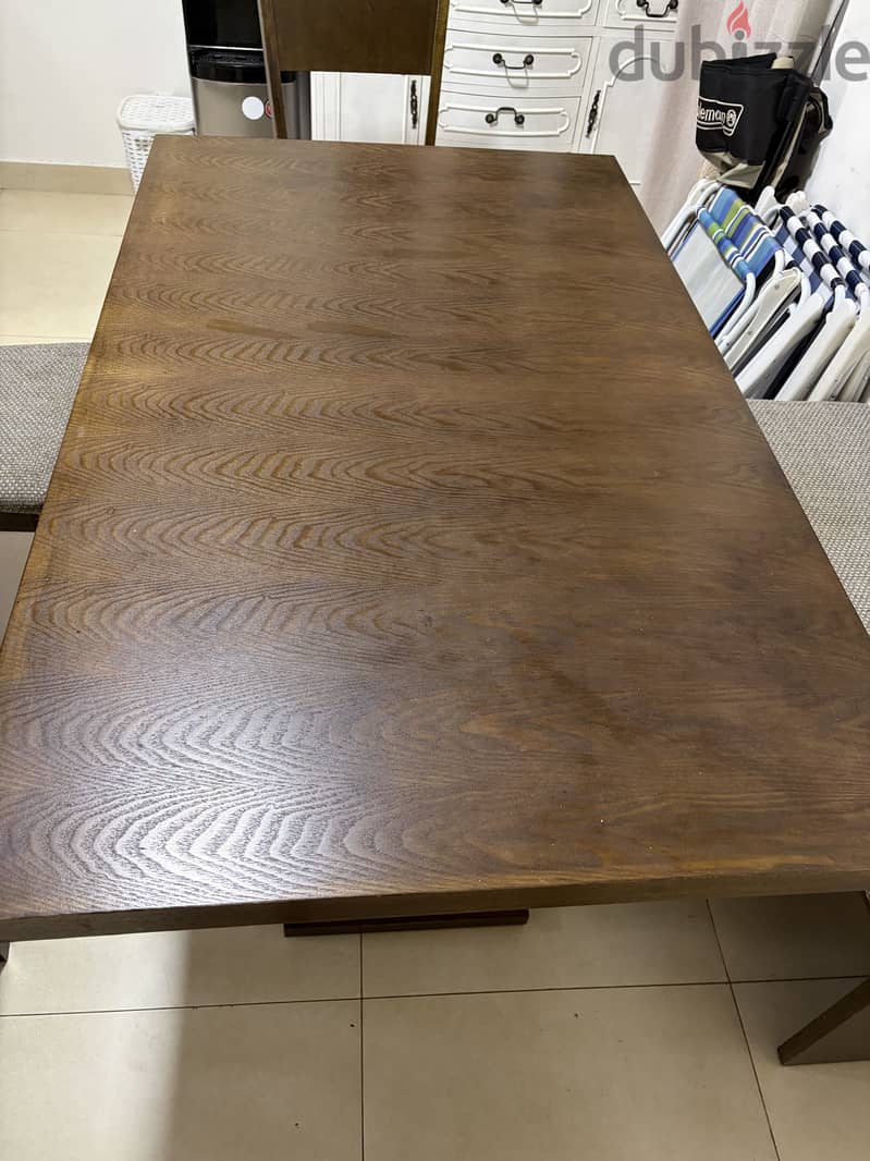 Dining Table - Solid Wood 6-Seater Dining Table including chairs 4