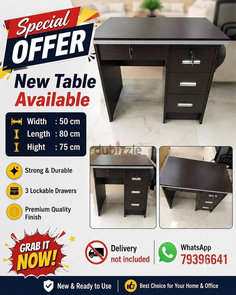 New table available. 2