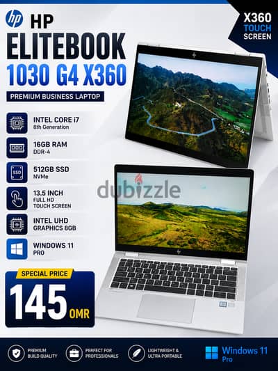 78426067  HP ELITEBOOK 1030 G4 X360 TOUCH SCREEN FULL HD TOUCH SCREEN CORE i7 8th GENERATION 16GB RA