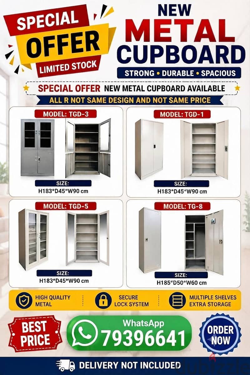 Special Offer New metal cupboard available. 1