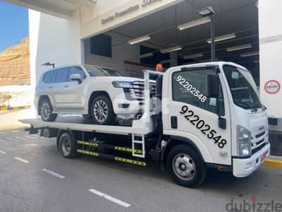رافعة سيارات في مسقط و المعبيله رافعة نقل مركبات 92202548 خدمة ٢٤