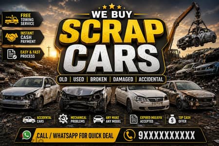 BUYING SCRAP CAR. AXSEDANT CAR OLD CAR