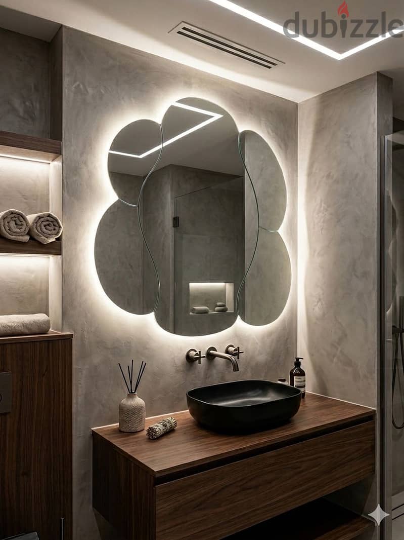 Glass Shower Cabins| Mirrors | Standard bathroom decor | Blop Shape 1